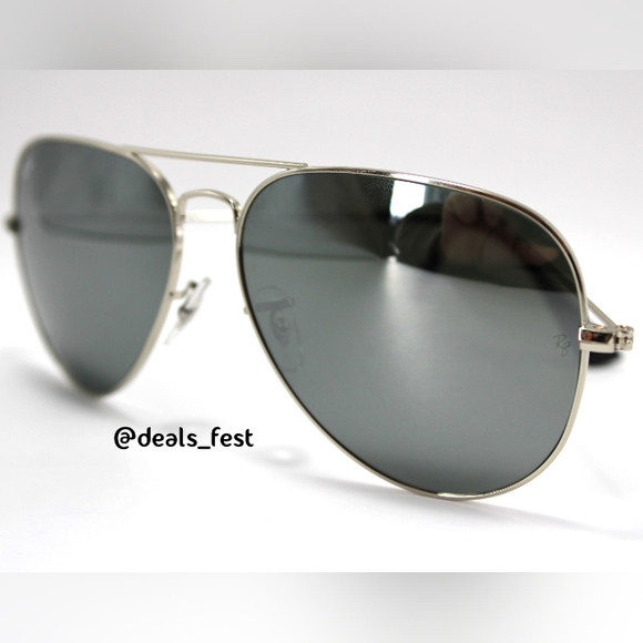 Model Display RayBan Aviator Silver RB3025 Mirror - Picture 9 of 17